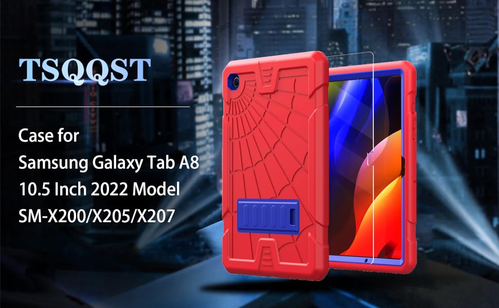 TSQQST Samsung Galaxy Tab A8 Case 10.5 Inch 2022 with Glass Screen