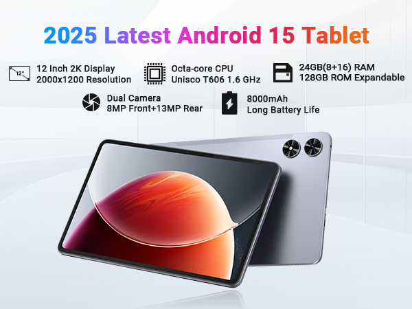 ☆新品 Android15 タブレット 12インチ 24GB RAM 128GB Amazon.com : Android Tablet 12 Inch with 24GB RAM 128GB ROM