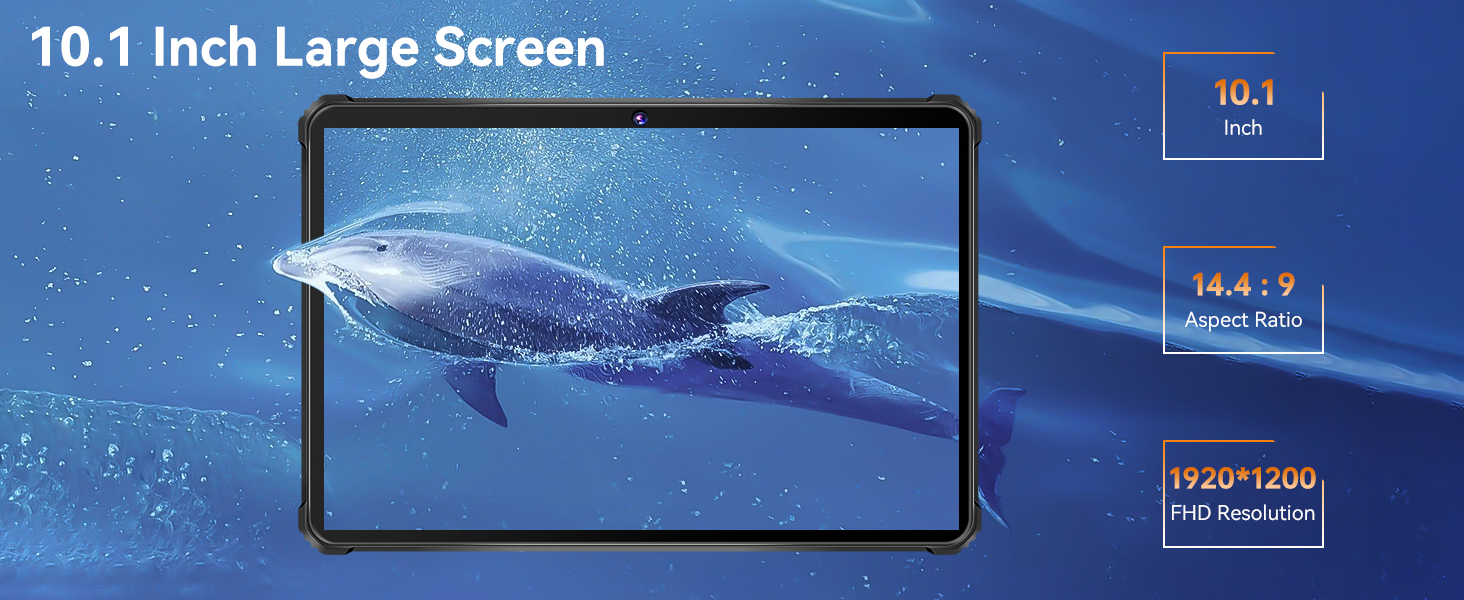 OUKITEL RT5 Rugged Android 13 Tablet 10.1 Inch FHD, 14GB