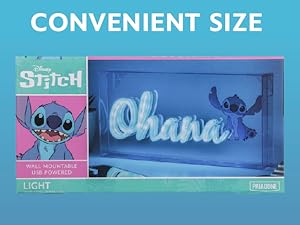stitch disney paladone ohana neon light size