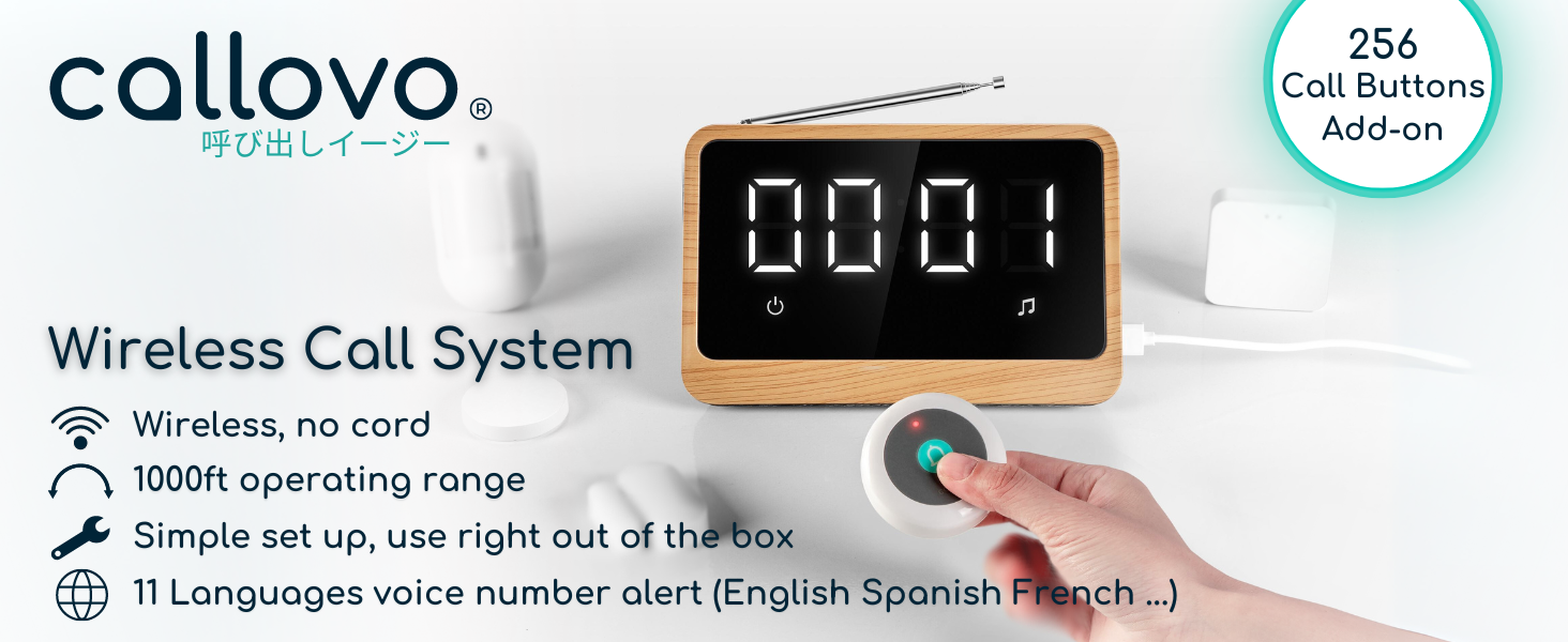 wireless call button system nusre caregiver calling bell hospital emergency light pager buzzer home