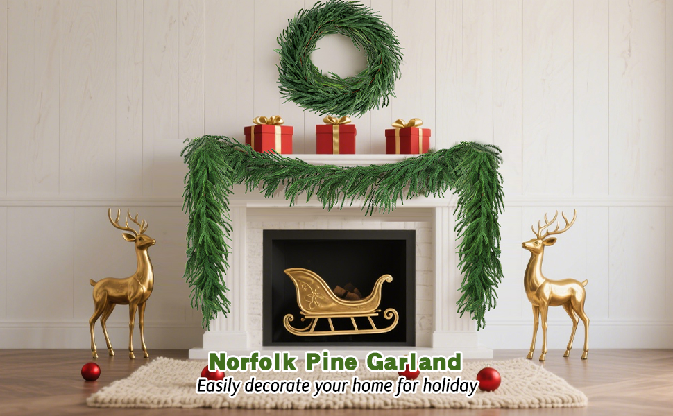 Artificial Norfolk Pine Garland