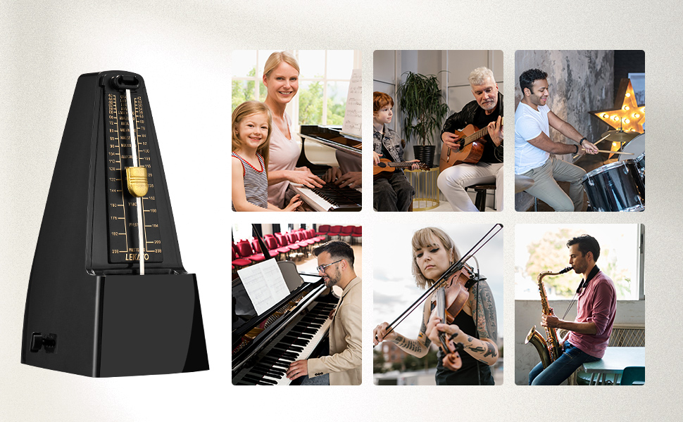 LEKATO Mechanical Metronome, Universal Metronome for Piano