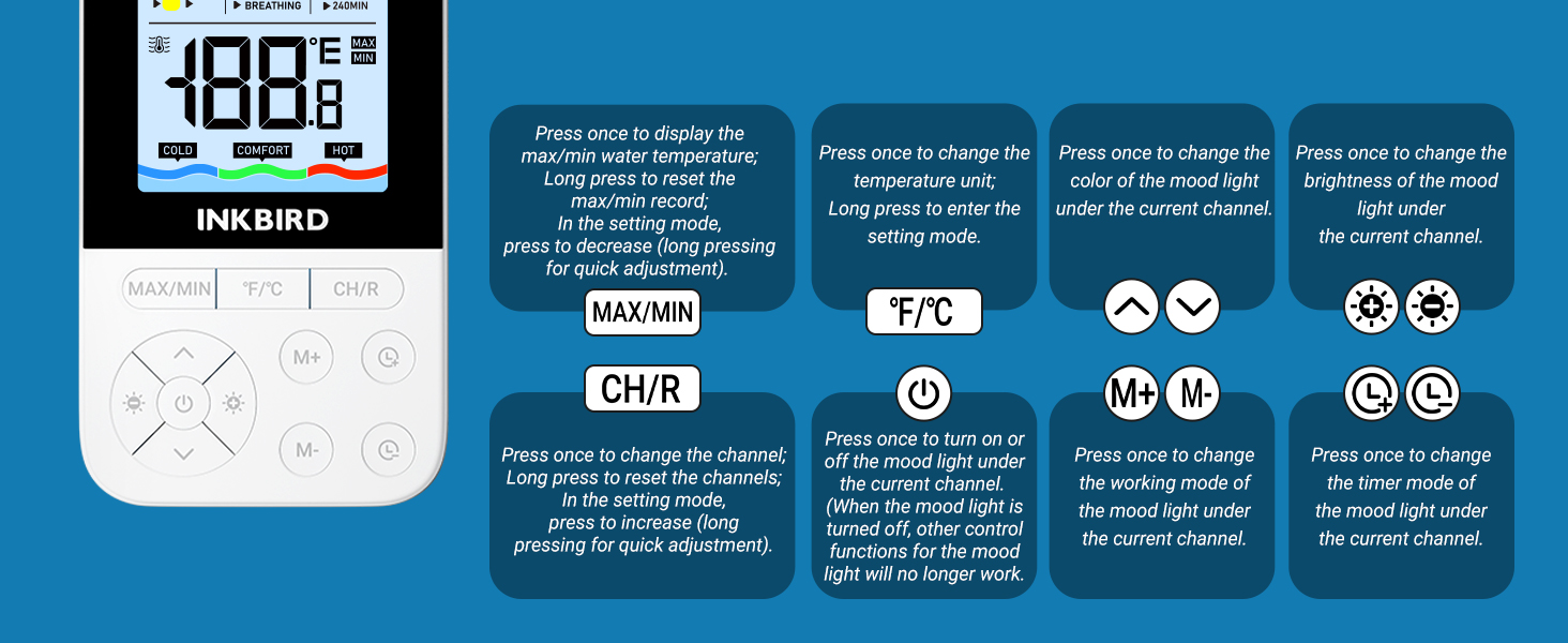 INKBIRD IBS-P05R Solar Wireless Pool Thermometer Ambient Light Digital Swimming Pool Thermometer