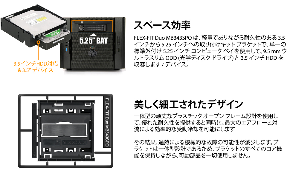 Amazon | ICYDOCK FLEX-FIT Duo ウルトラスリムタイプ ODD ベイ