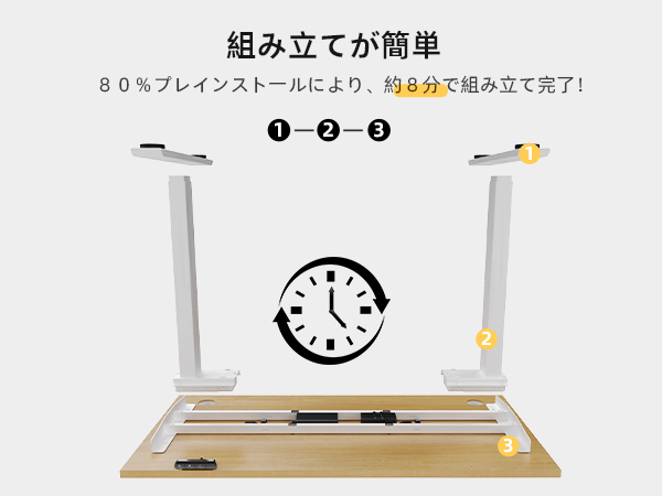 電動昇降デスク 120×60cm 障害感知 メモリー 静音 ホワイト Sunon 712rqvkgDRL._AC_SY200_QL15_.jpg