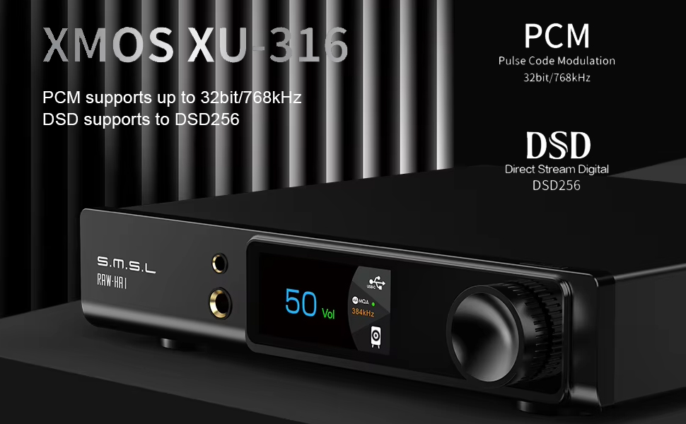 アンプ SMSL RAW-HA1 S.M.S.L RAW-HA1 Power Amplifier MQA MQA-CD XU316 32Bit
