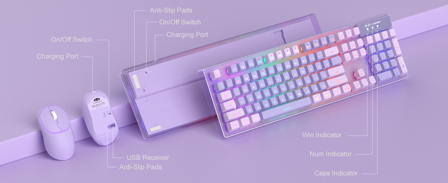 The keyboard and mouse are well made