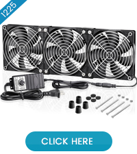 3 x 120mm High CFM 110v-240v Computer Pc Case Fan with AC Plug for Cooling CPU Cabinets, PS4