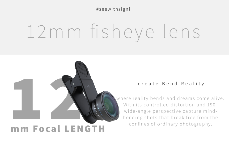 12mm fisheye lens for mobile photography 