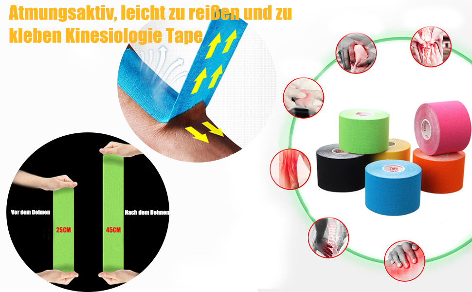 6 Rollen Kinesiologie Tape