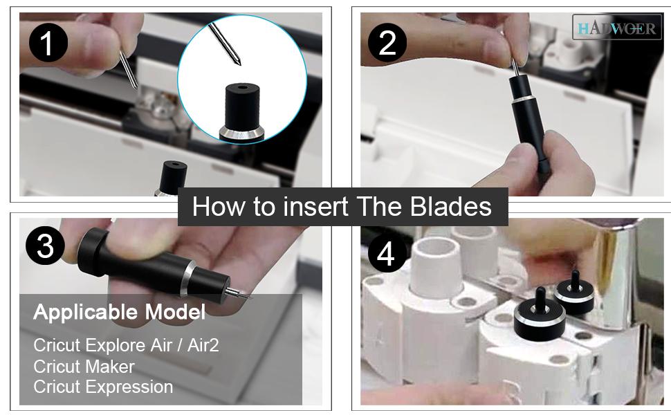 Hadwoer 30PCS Cricut Blades, 30 Degree Fine Point Blades for Cricut Explore Air/Air