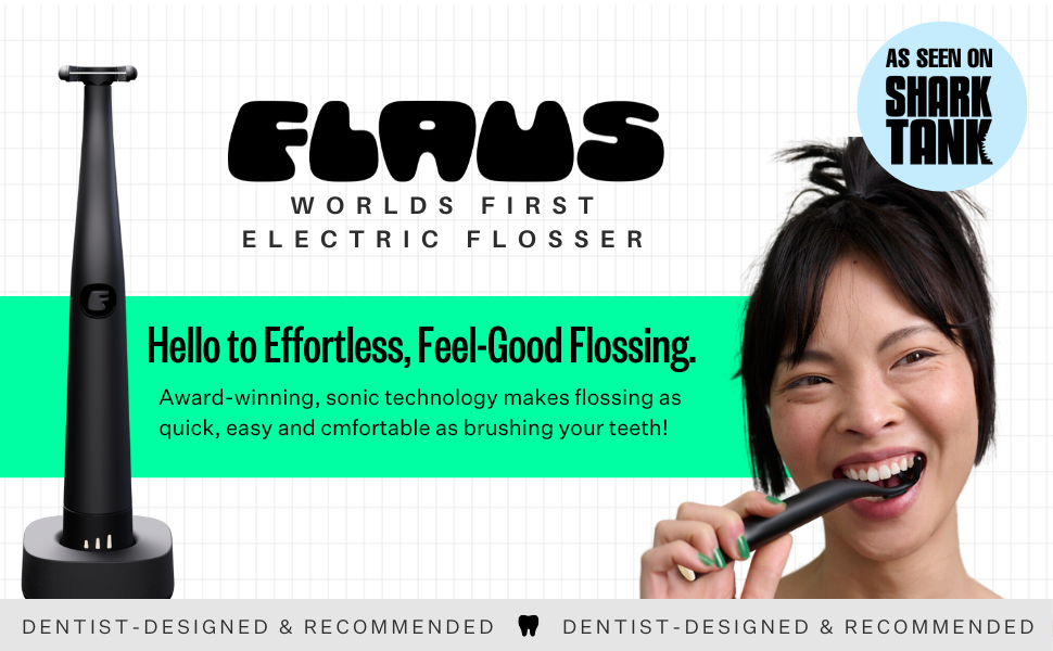 FLAUS Electric Flosser (Shark Tank) with 3 Speeds + 45