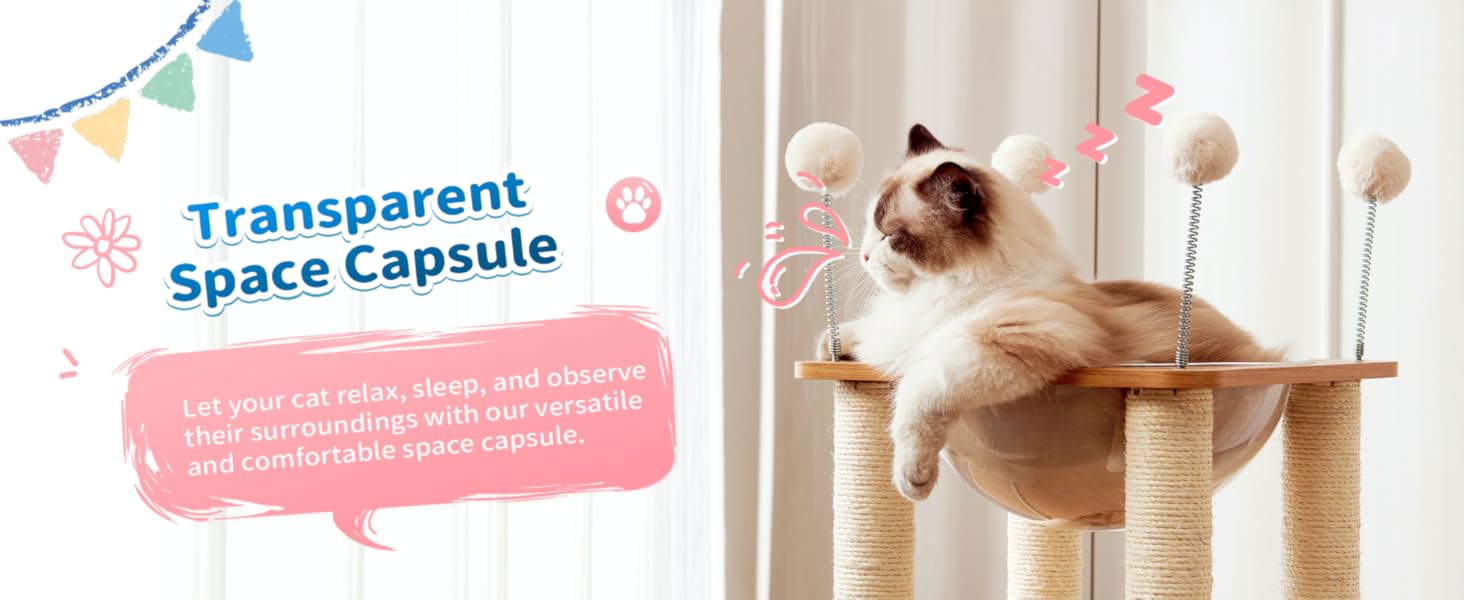 Made4Pets Cat Tree for Indoor Cats, Modern Cat Tower Tall for Large