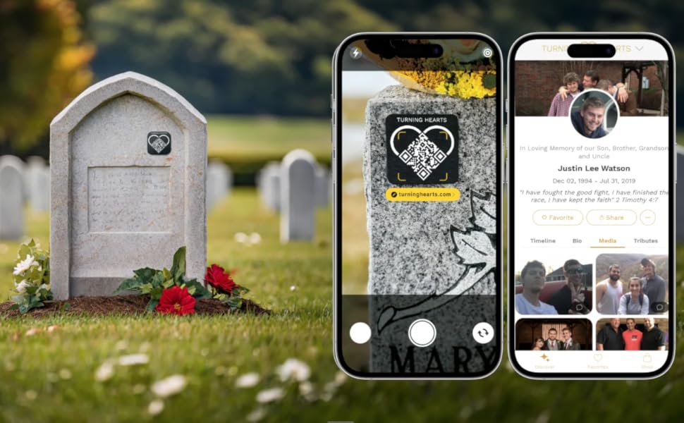 Turning Hearts Medallion Memorial site & QR Plaque