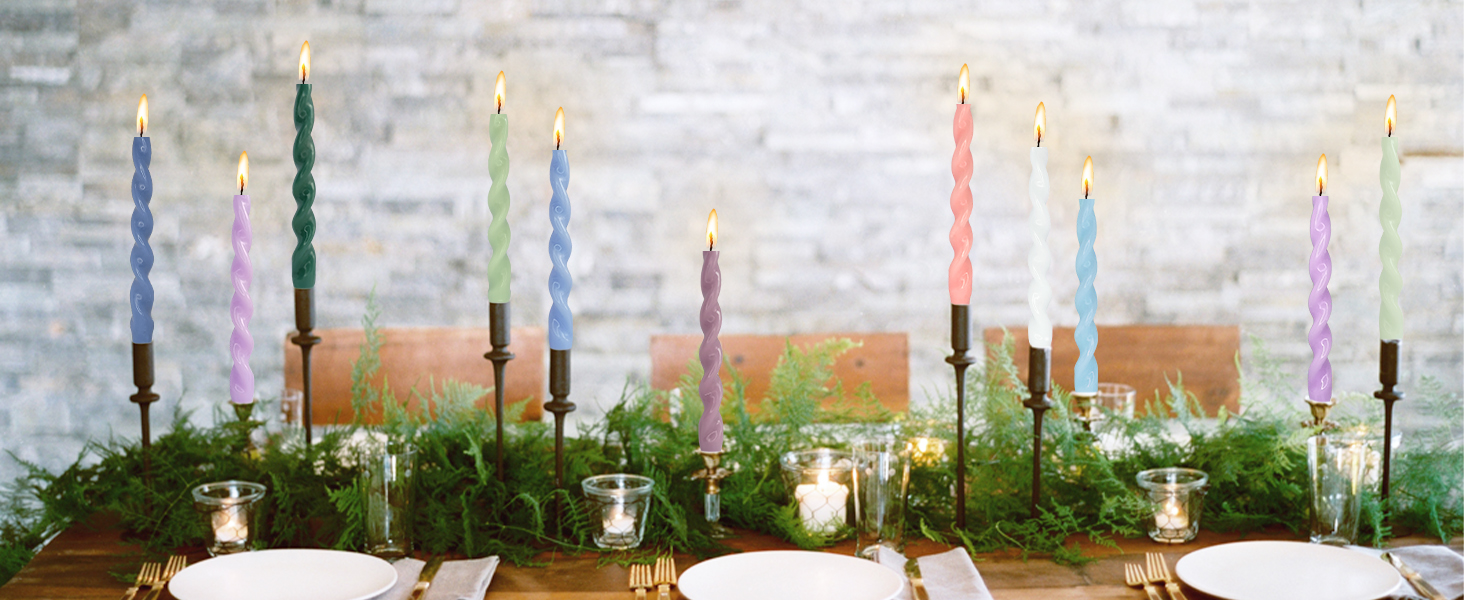 10 inch twisted candle