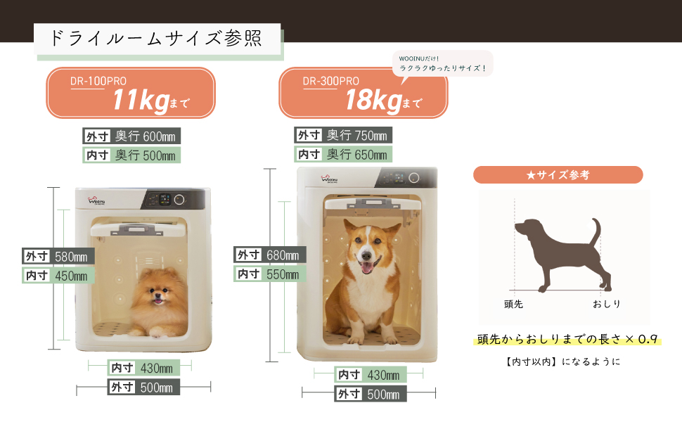 wooinu ペットドライルーム 中型用 154L ホワイト Amazon | wooinu ペットドライルーム 中型用 【容量 154L】 18kg