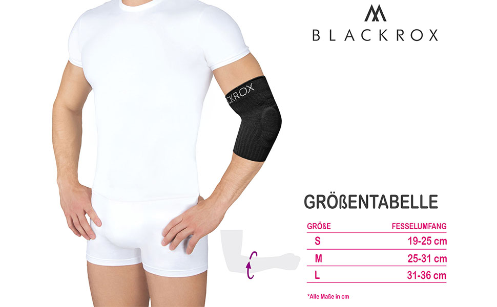 BLACKROX Ellenbogenbandage LUMIOROX tennisarm Damen & Herren Bodybuilding Sport Fitness