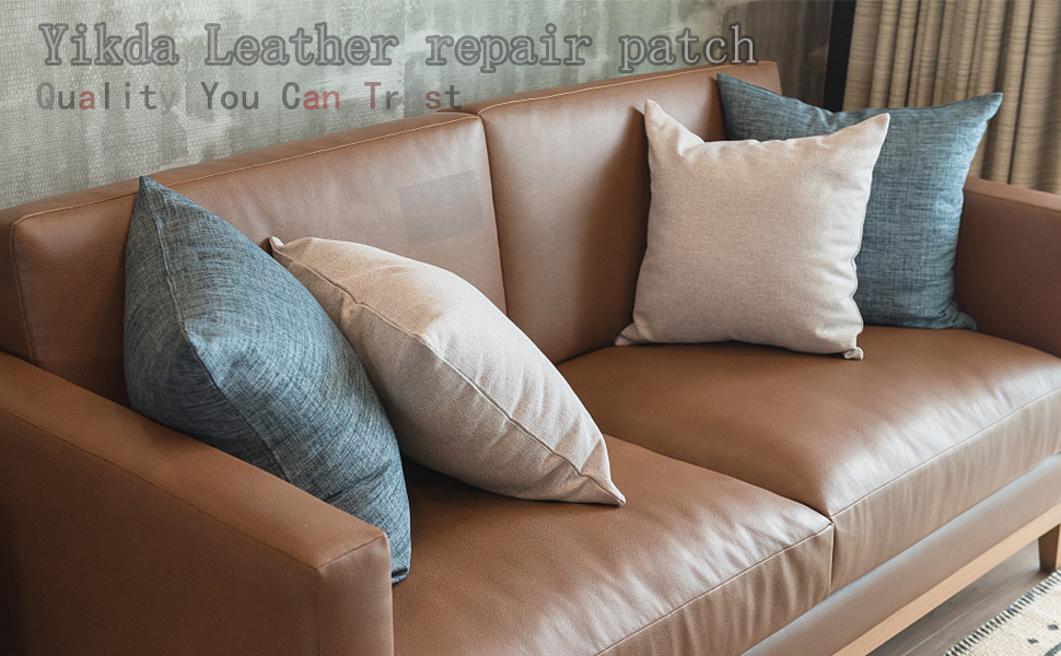 Self Adhesive Leather Repair Patch Kit, 31 in x 16 in Large Vinyl Leather Repair Tape for Furniture, Car Seat, Couch, Sofa, Chair Khaki 9 1