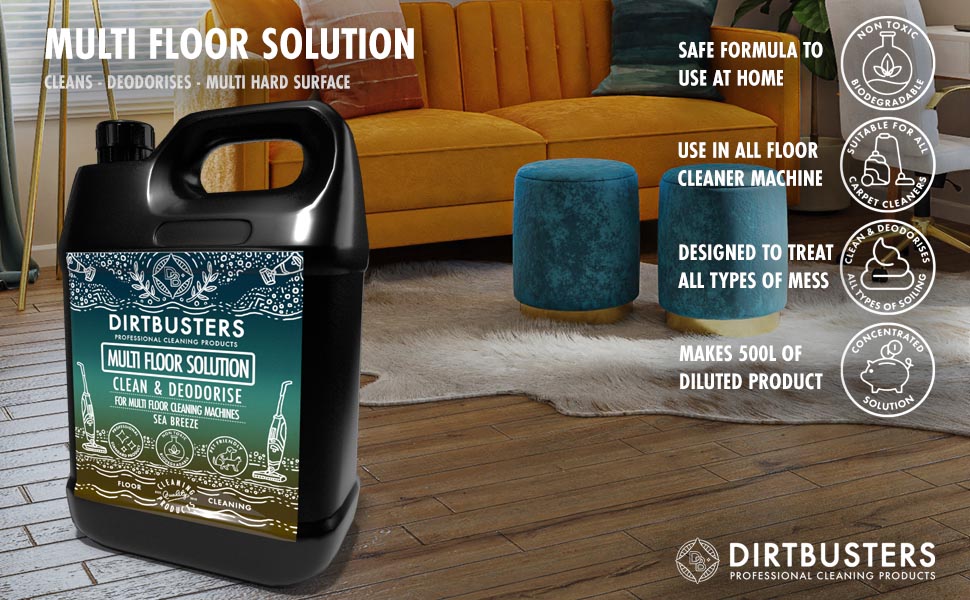 Dirtbusters Multi Floor Solution, Multi Surface Floor Cleaner Liquid