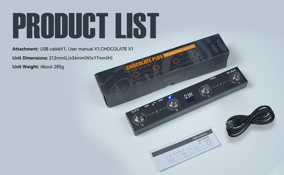 Amazon.com: M-VAVE Chocolate Plus Wireless Midi Controller