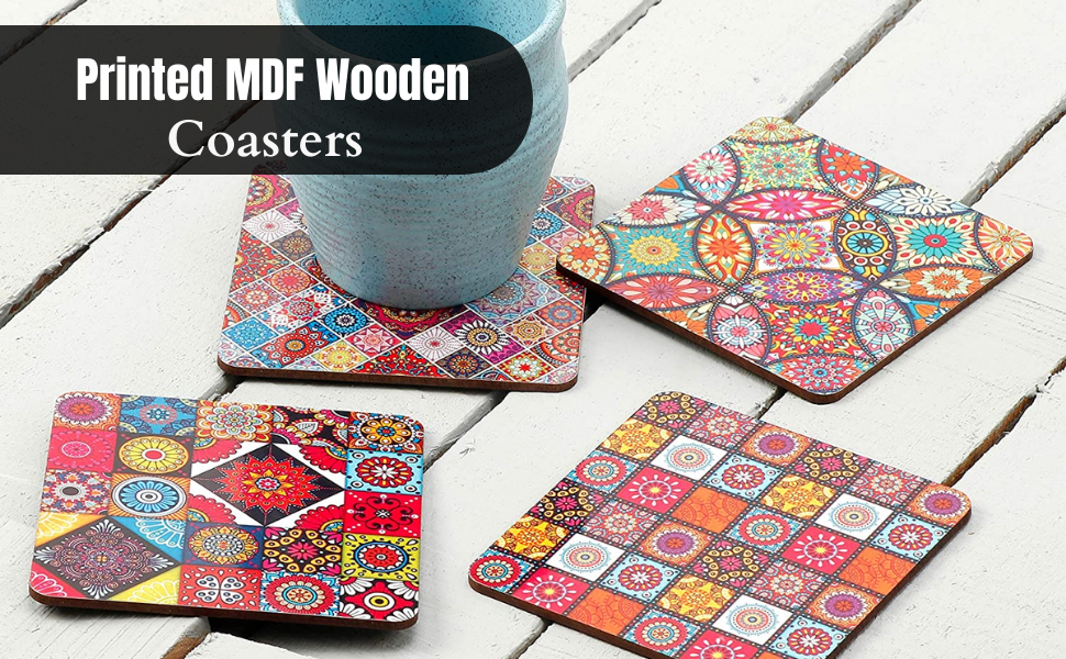 SPN-BFC Poker Design Wooden Coasters