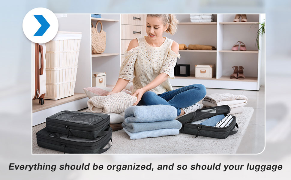 Compression Packing Cubes for Suitcase, 6 Set BAGSMART