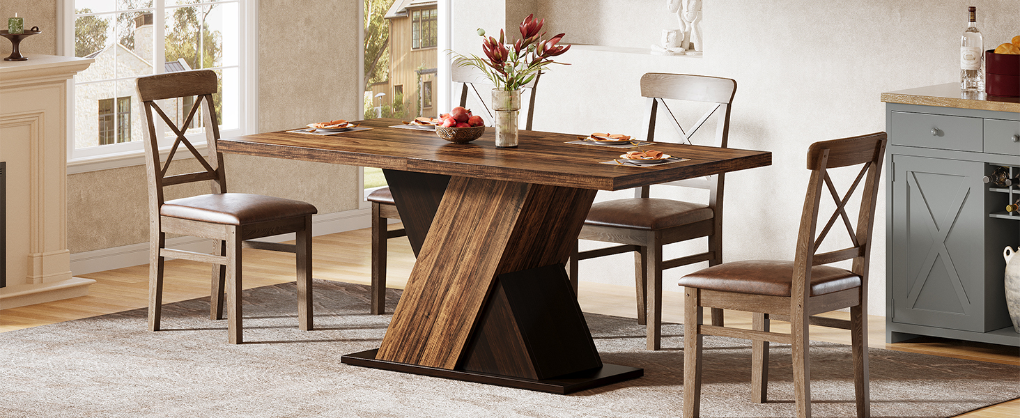 rustic rectangle kitchen table