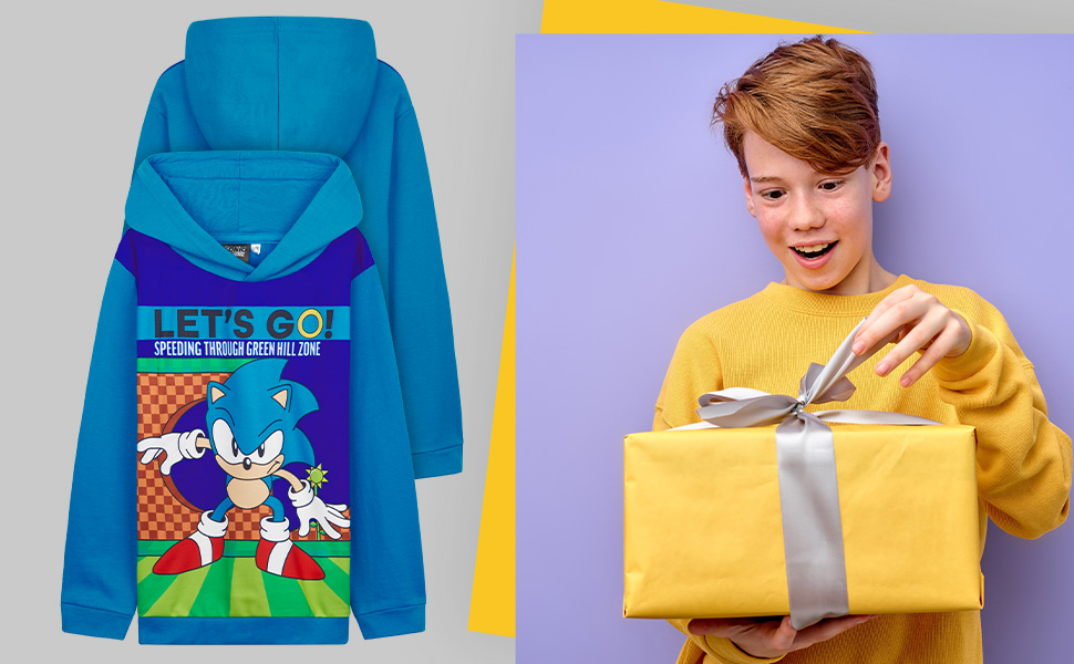 Sonic The Hedgehog Hoodie for Boys Teens