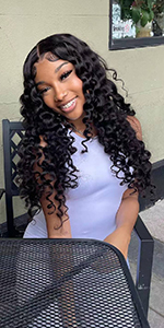 Deep Wave Lace Front Wigs Human Hair for Black Women 13x4 Curly Lace Frontal wigs Wet and Wavy