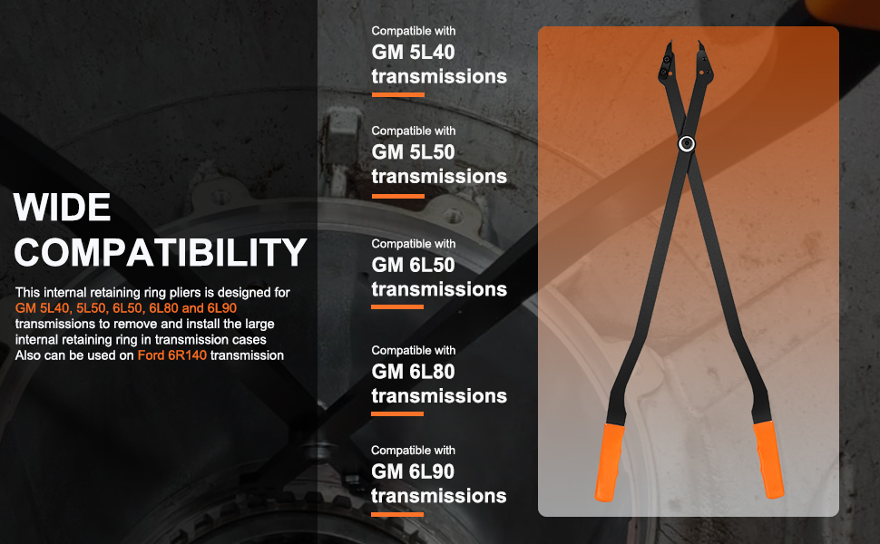 1489-26&#34; Internal Retaining Ring Pliers, Large Transmission Snap Ring Tools