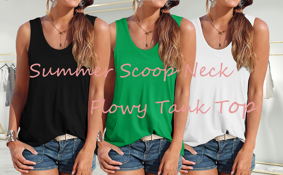 scoop neck tank top