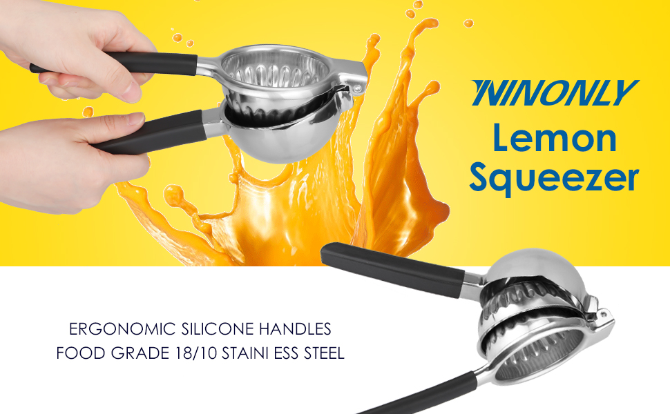 Lemon Squeezer Stainless Steel, Upgraded Manual Citrus Juicer Heavy