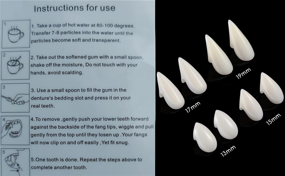 Mysense Fake Blood and Vampire Teeth Fangs Makeup Kit, 1