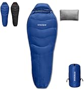 SYWSKW Down Sleeping Bag with Pillow, Ultralight Mummy Sleeping Bag for Backpacking,Hiking and Ca...