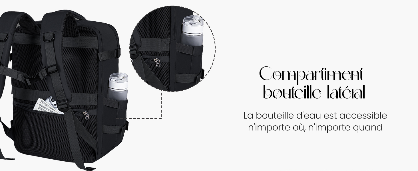 Schéma ou schéma technique montrant les composants et les spécifications d'un équipement tactique noir.