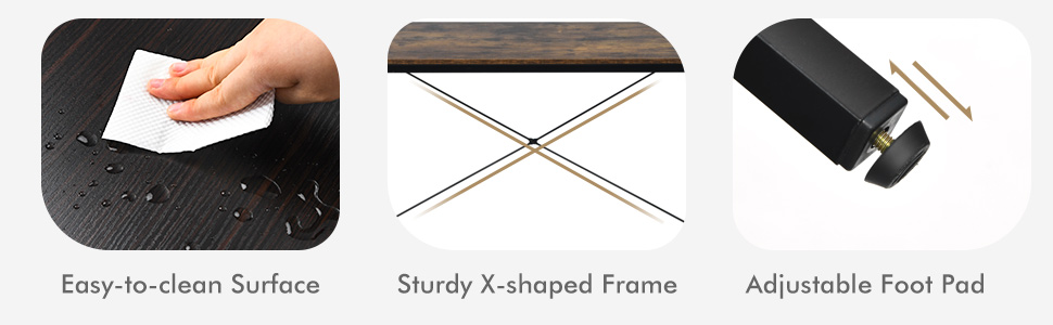 desk with shelf
