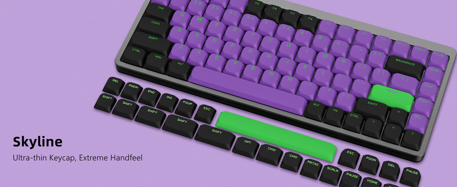 XVX Low Profile Keycaps, PBT Keycaps 144 Keys, Skyline