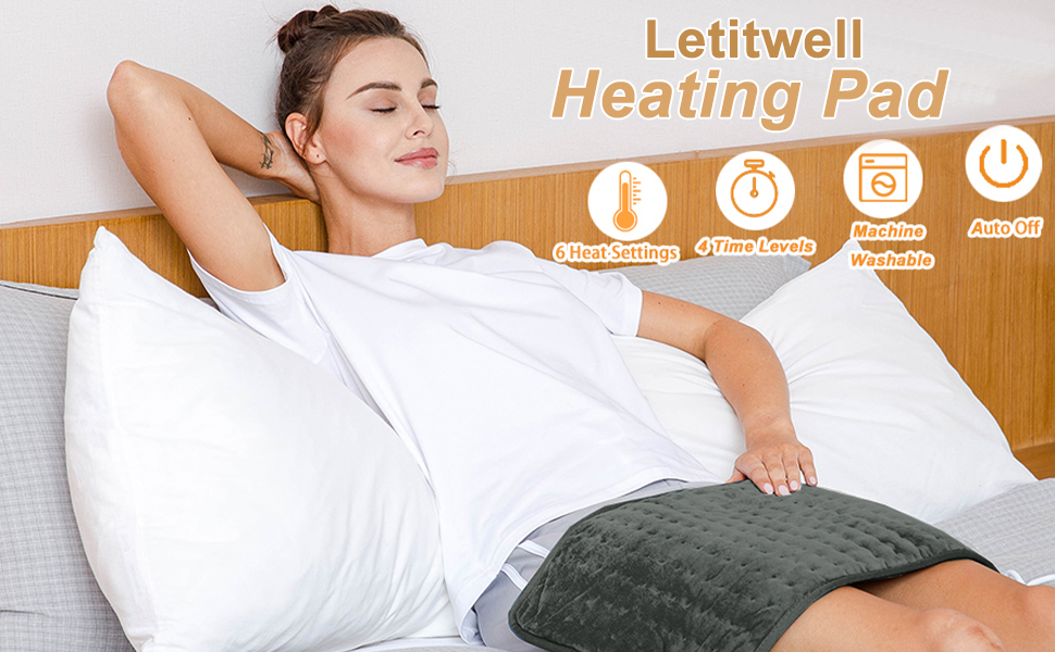 Electric Heating Pads,Heated Pad for Back Pain Muscle Pain Relieve,6
