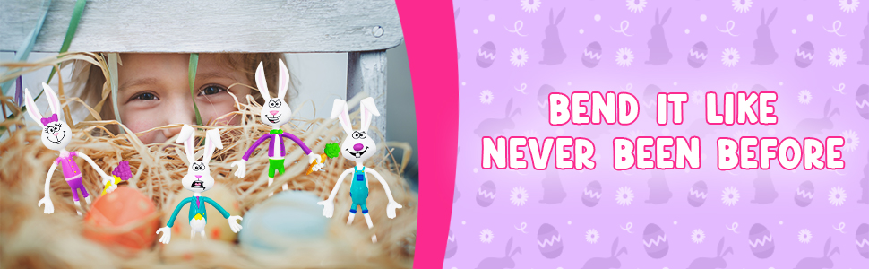 Easter Bunny Bendable Figurines
