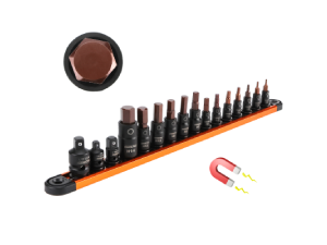 16-Piece Tamper Proof Torx Star Bit Socket Set – T8-T60, 1/4