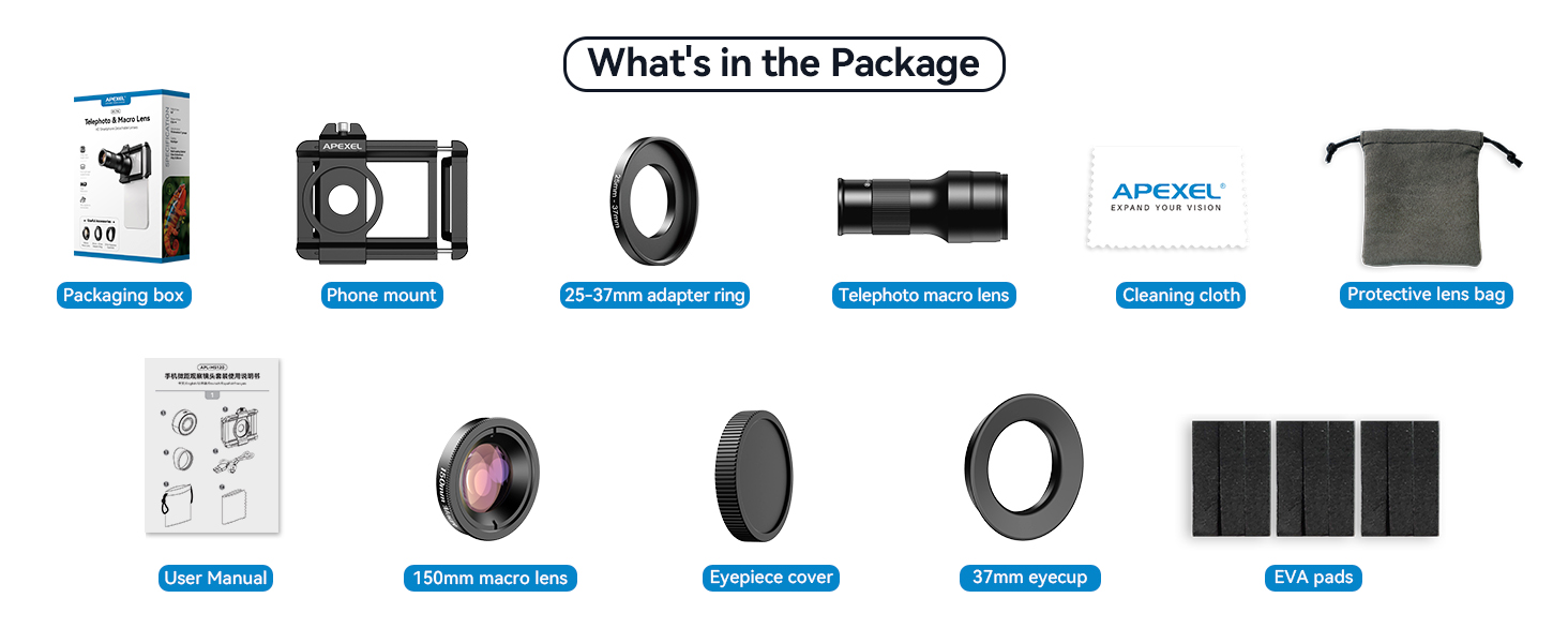 TM6 6X Telephoto Lens & 150mm Macro Lens