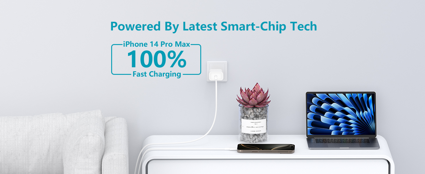 Apple MFi Certified 2Pack 20W Type C Wall Charge Block USB C Charger iPhone Charger Fast Charging