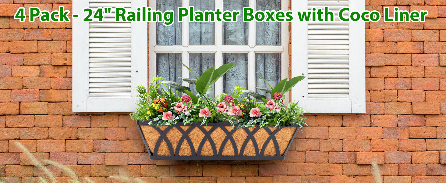 HKZ Deck Balcony Railing Planter Window Boxes
