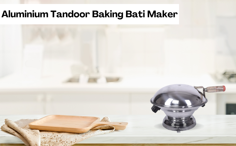 Buy Arihant's Aluminium Tandoor Baking Bati Maker ( Gas Oven, Jali, Chimta, Wooden Handle