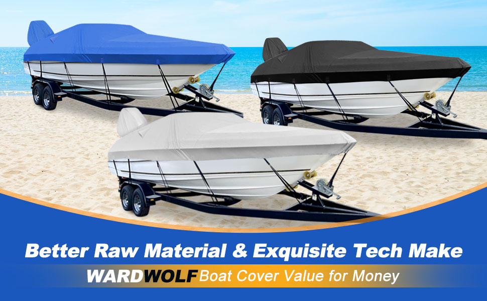 WardWolf Boat Cover 2022 ft, 900D Waterproof 20 Boat Cover