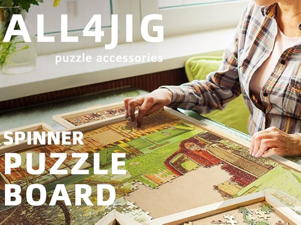 ルーレットテーブル・チェスボード付き Amazon.com: ALL4JIG 2000 Pieces Rotating Puzzle Board with 6
