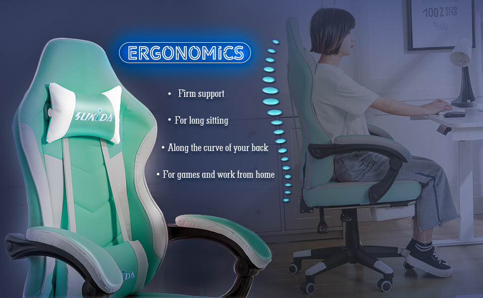 SUKIDA Gamers Choice Gaming Chair Gaming Chairs for Adults 300lbs