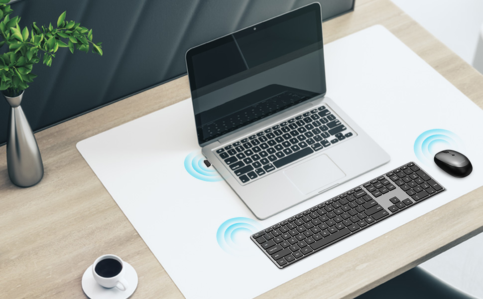 Ausdom Wireless Keyboard and Mouse Combo 2.4Ghz Cordless Silent