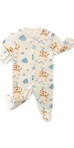 baby romper white and cute animal printed